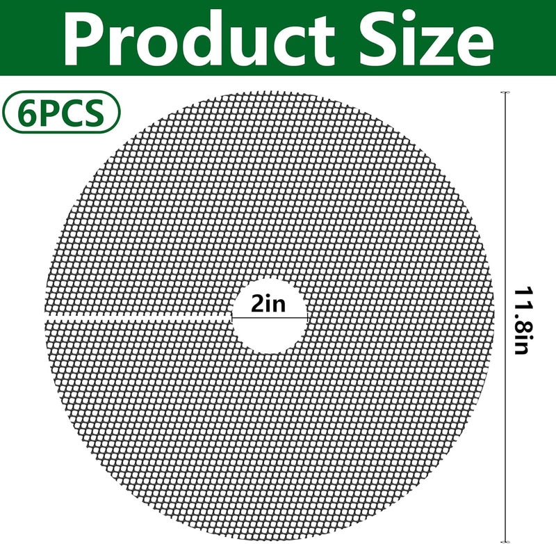 Adnee 6 Pcs 11.8 Inch Plant Pot Grids-Cuttable Plant Pot Soil Covers Protectors from Animals-Indoor Round Planter Pots Soil Guard for Outdoor Garden Plants Protection - Image 2